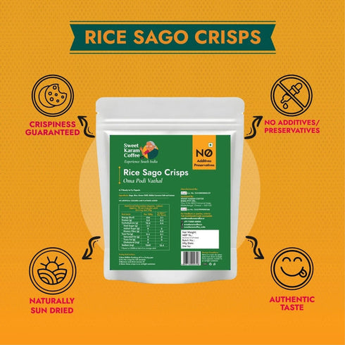 Sweet Karam Coffee Rice Sago Crisps Oma Podi Vathal